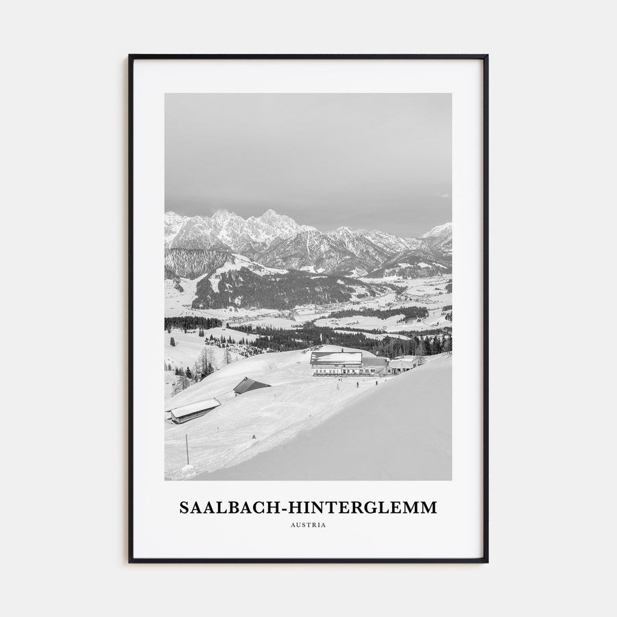 Saalbach-Hinterglemm Portrait B&W Poster
