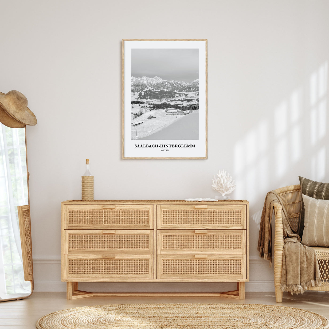 Saalbach-Hinterglemm Portrait B&W Poster