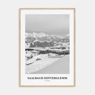 Saalbach-Hinterglemm Portrait B&W Poster