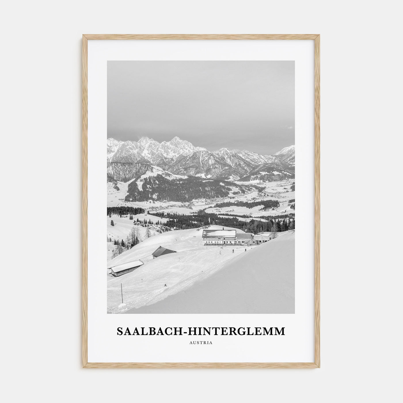 Saalbach-Hinterglemm Portrait B&W Poster