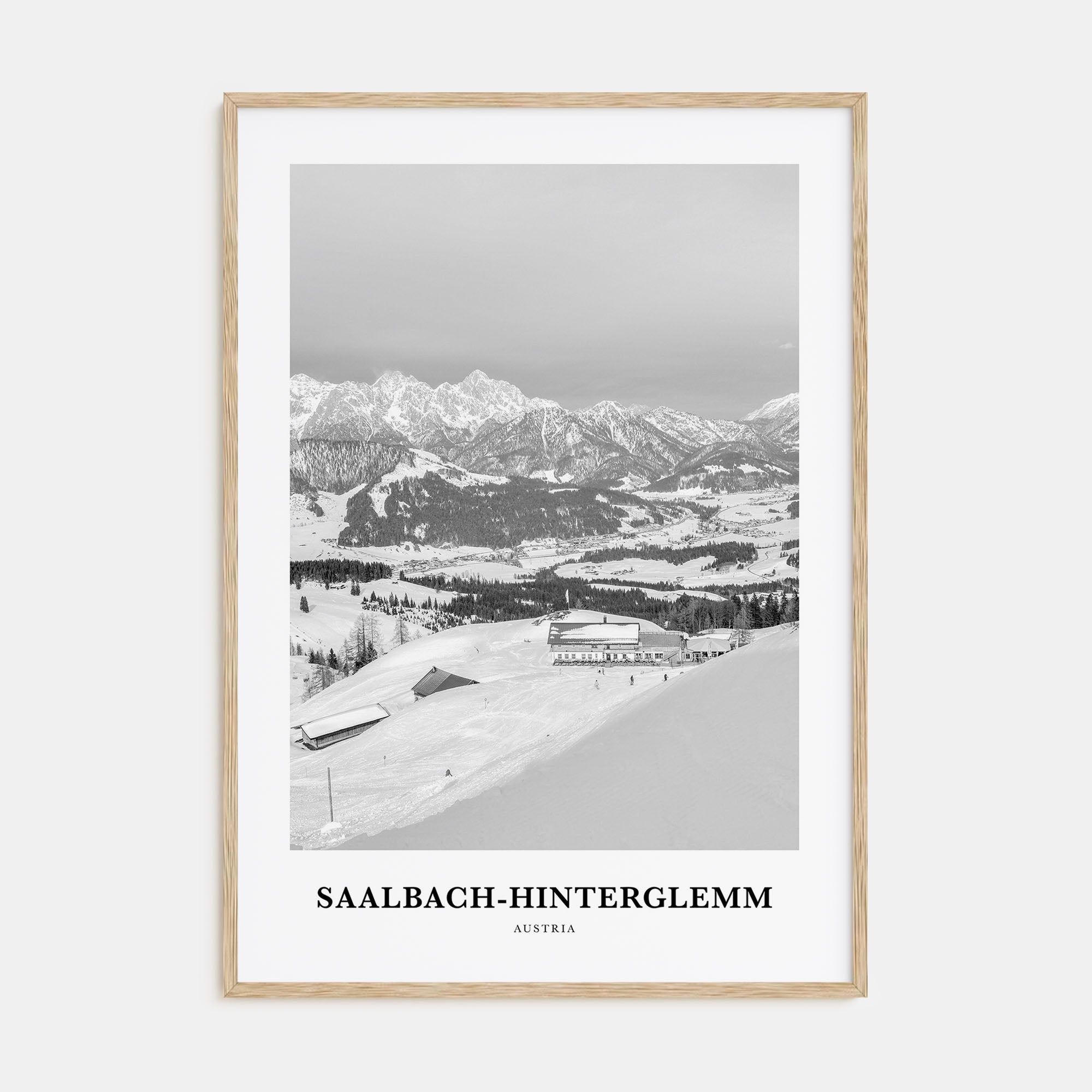 Saalbach-Hinterglemm Portrait B&W Poster