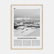 Saalbach-Hinterglemm Travel B&W Poster