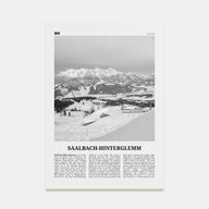 Saalbach-Hinterglemm Travel B&W Poster