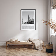 Saarbrücken Travel B&W Poster