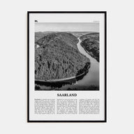 Saarland Travel B&W Poster