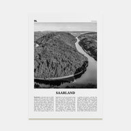 Saarland Travel B&W Poster