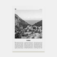 Saba Travel B&W Poster