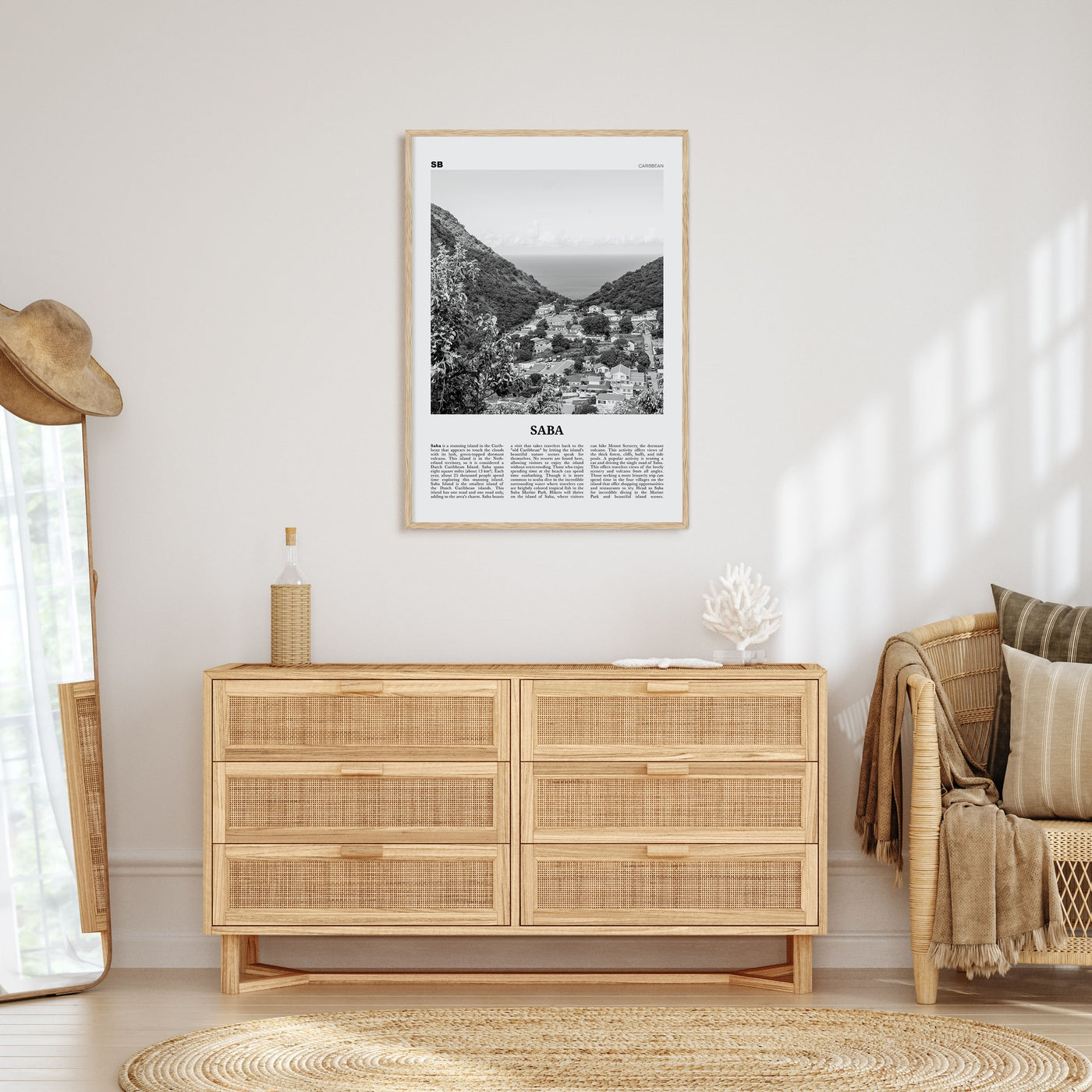 Saba Travel B&W Poster