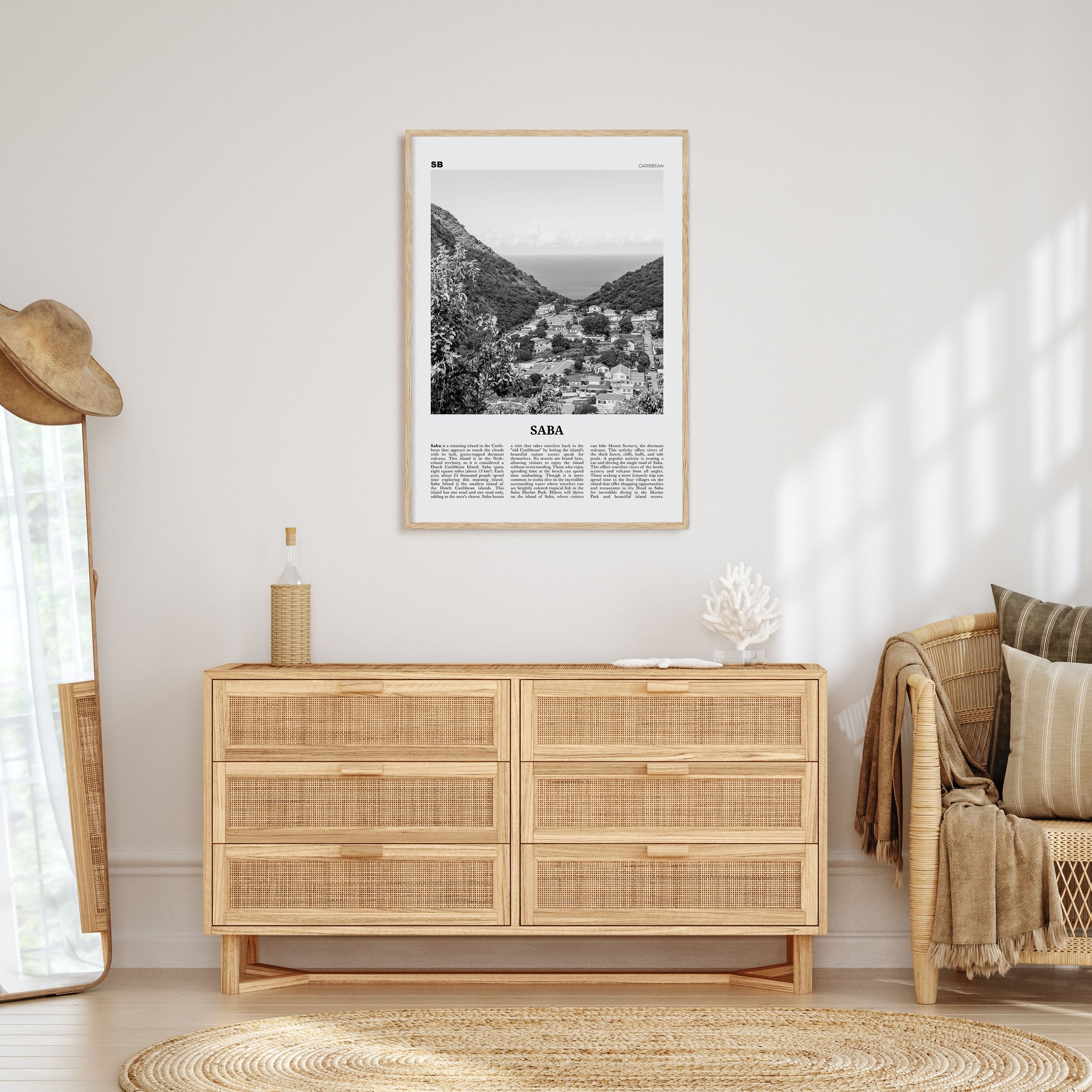 Saba Travel B&W Poster