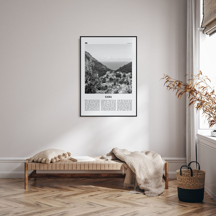 Saba Travel B&W Poster