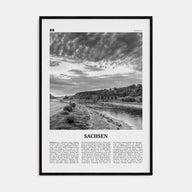 Sachsen Travel B&W Poster