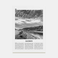 Sachsen Travel B&W Poster