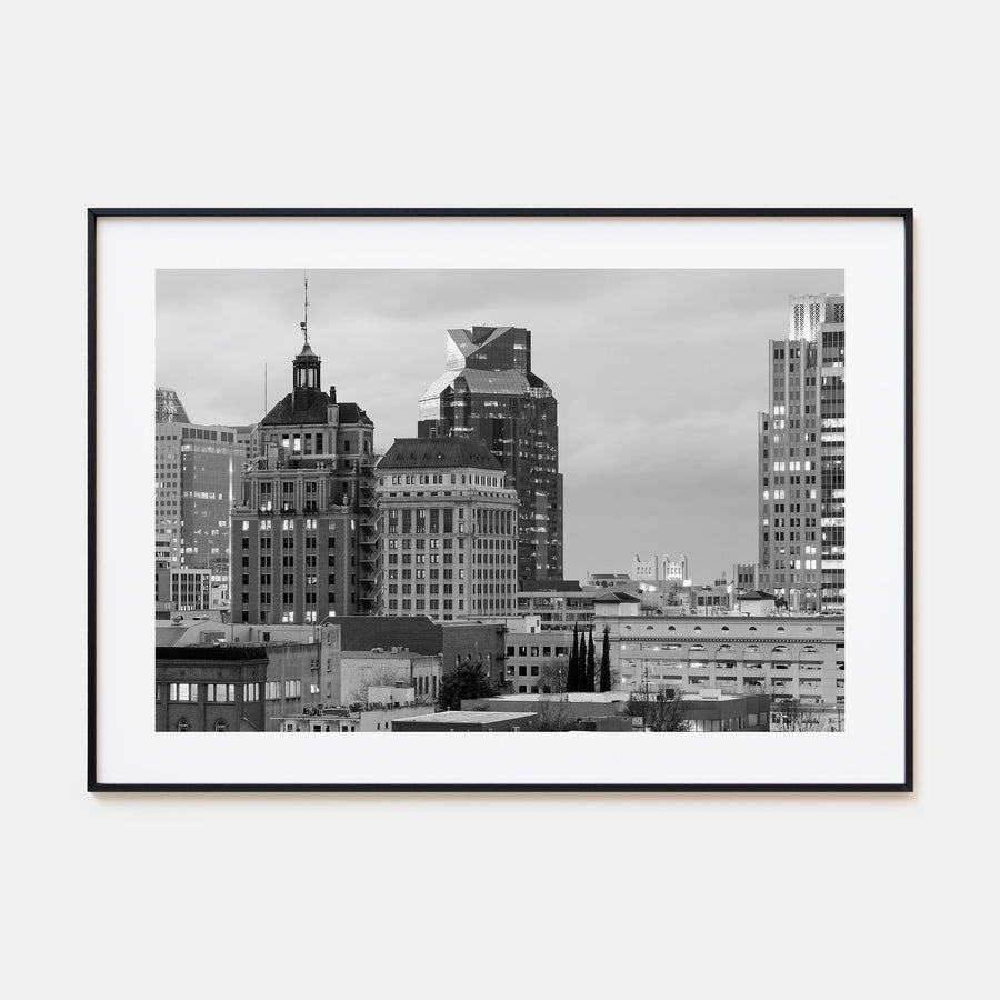 Sacramento Landscape B&W Poster