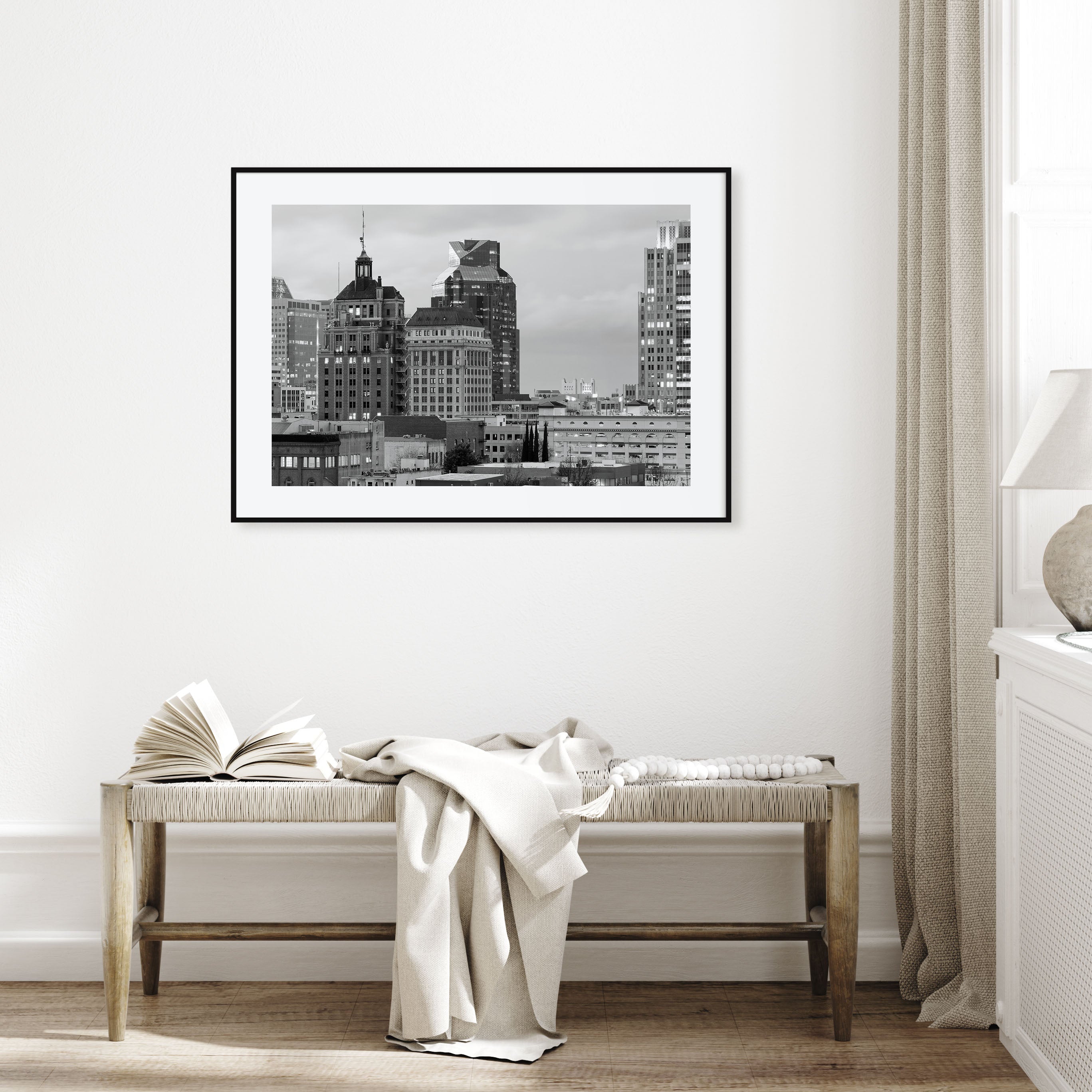 Sacramento Landscape B&W Poster