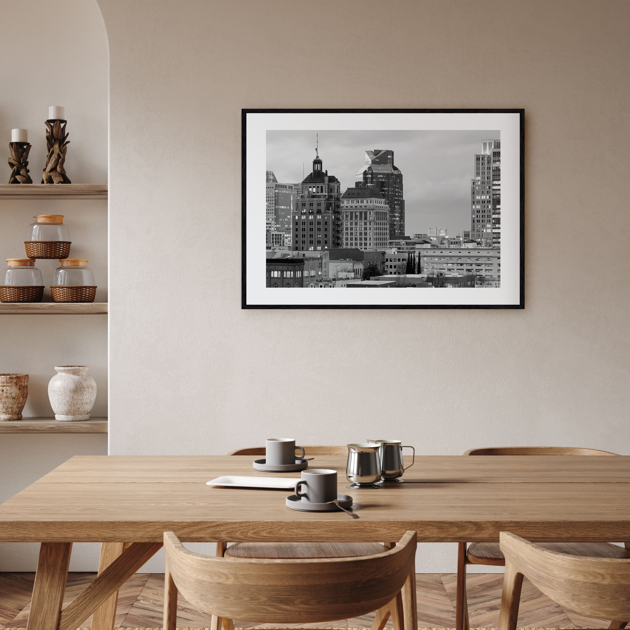 Sacramento Landscape B&W Poster