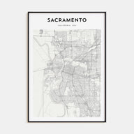 Sacramento Map Portrait Poster
