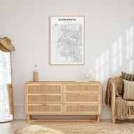 Sacramento Map Portrait Poster
