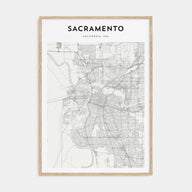 Sacramento Map Portrait Poster