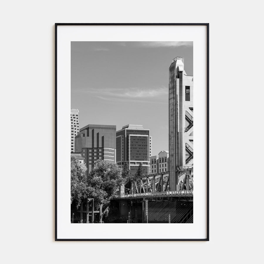 Sacramento Photo B&W Poster