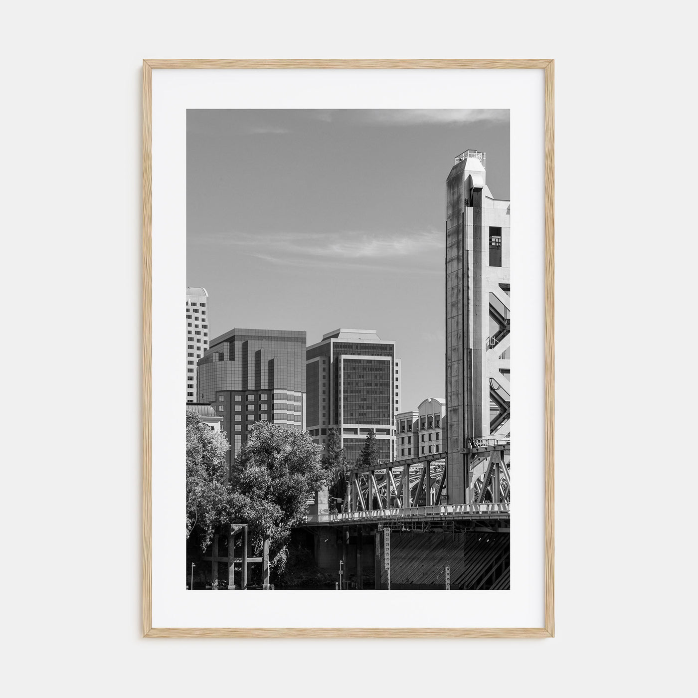 Sacramento Photo B&W Poster