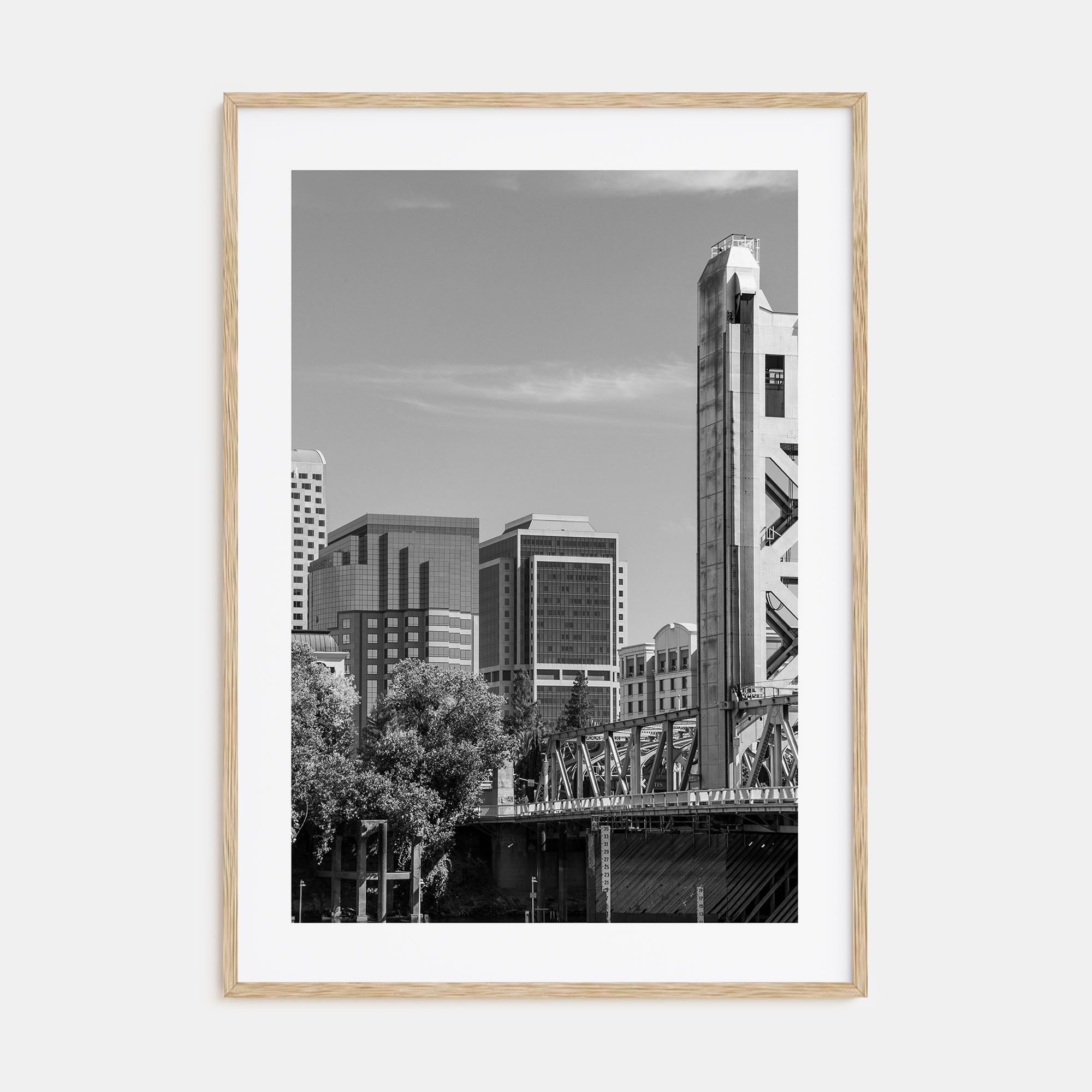 Sacramento Photo B&W Poster