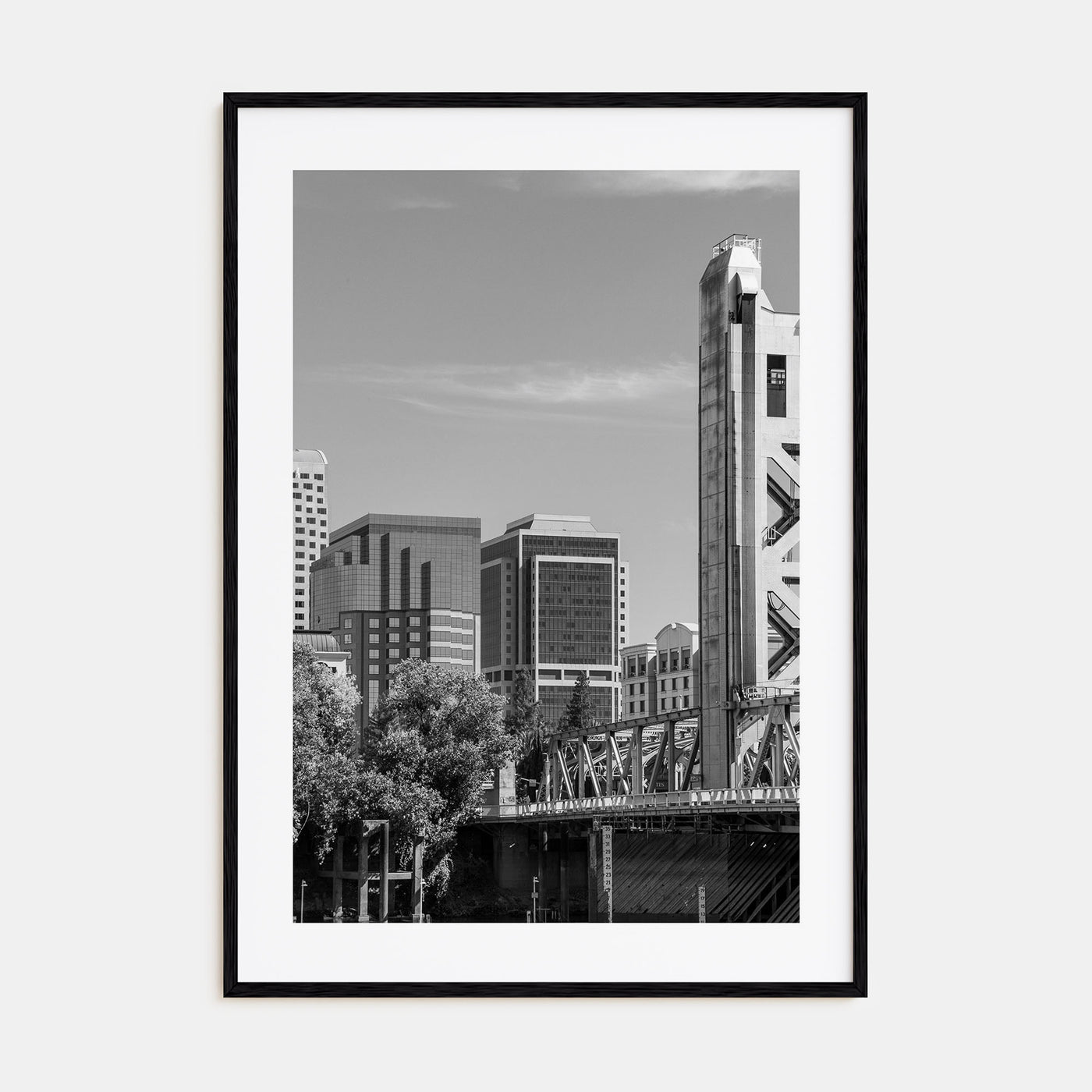 Sacramento Photo B&W Poster