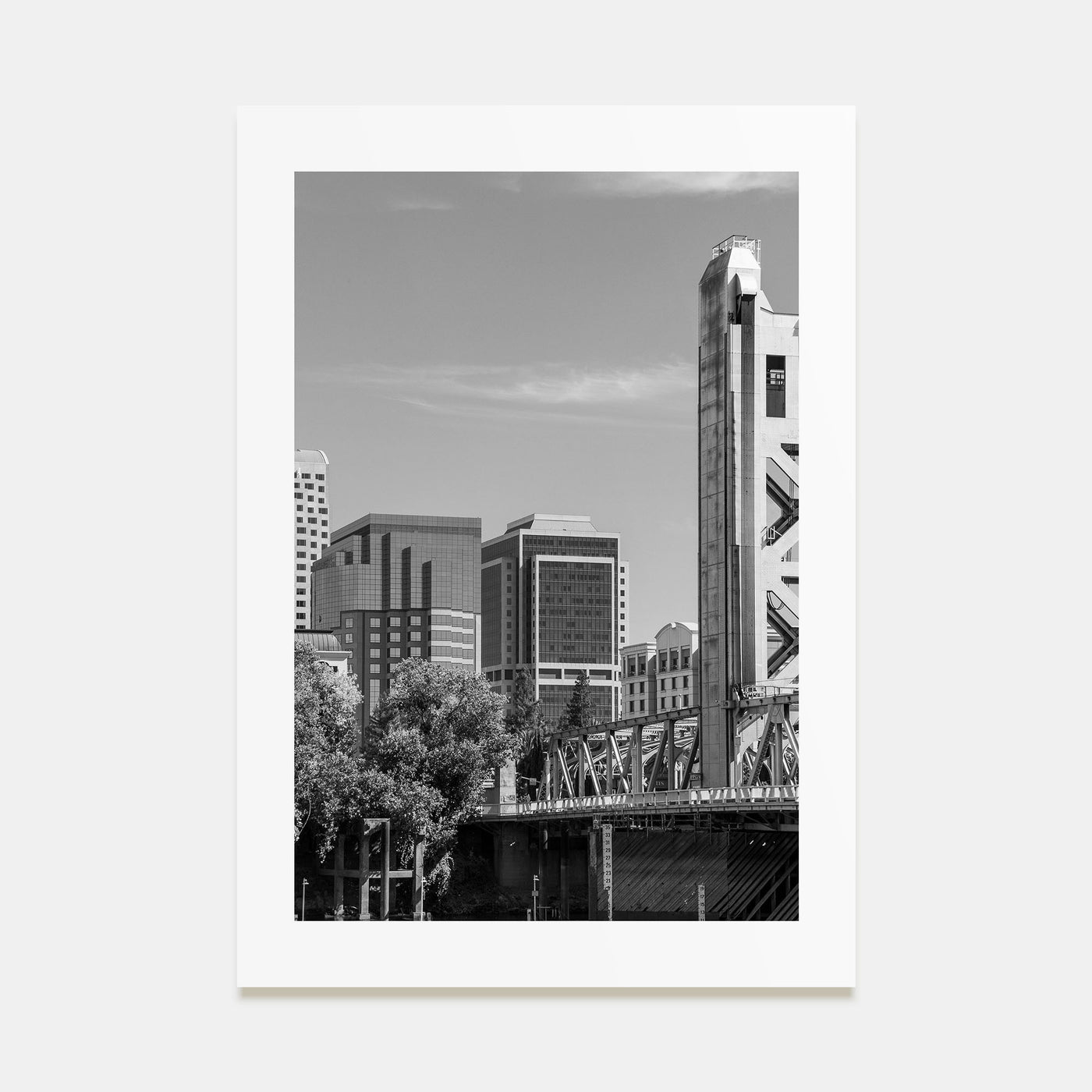 Sacramento Photo B&W Poster