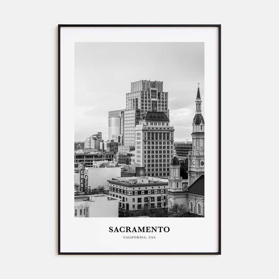 Sacramento Portrait B&W No 1 Poster