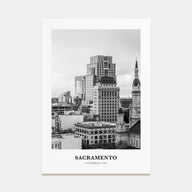 Sacramento Portrait B&W No 1 Poster