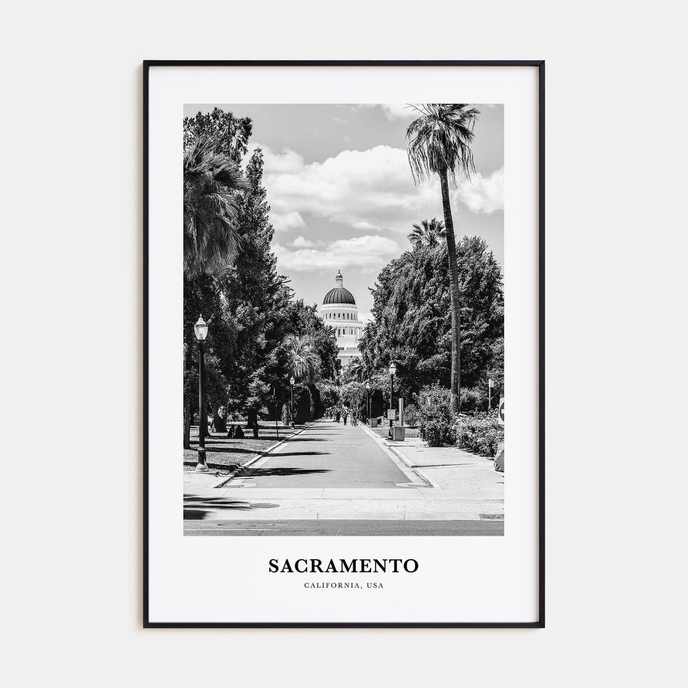 Sacramento Portrait B&W No 2 Poster