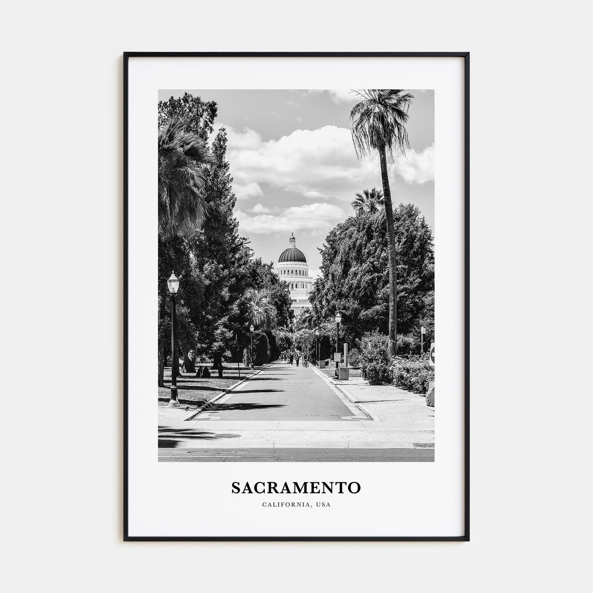 Sacramento Portrait B&W No 2 Poster