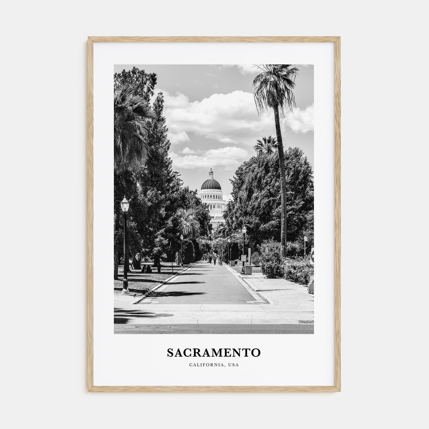 Sacramento Portrait B&W No 2 Poster
