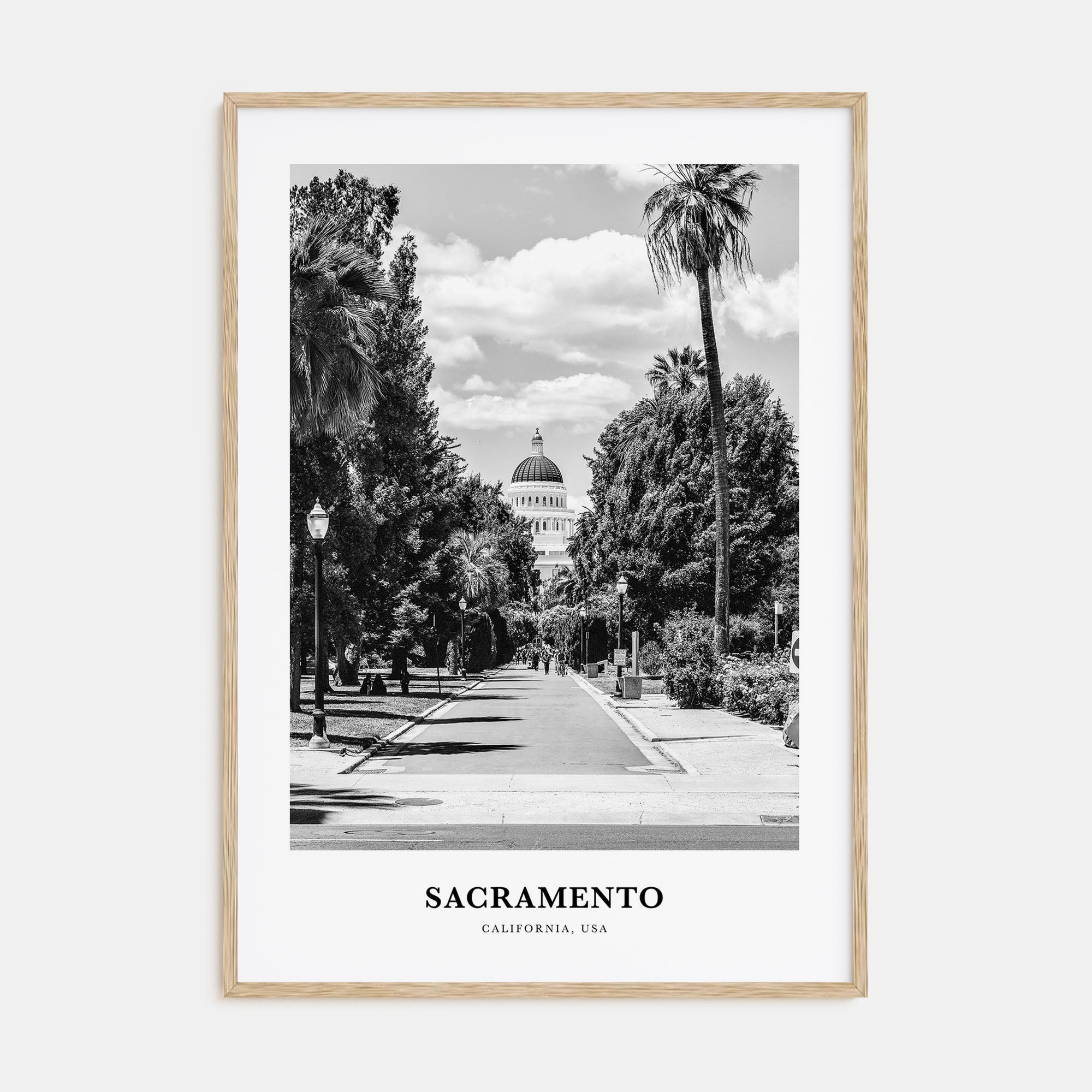 Sacramento Portrait B&W No 2 Poster