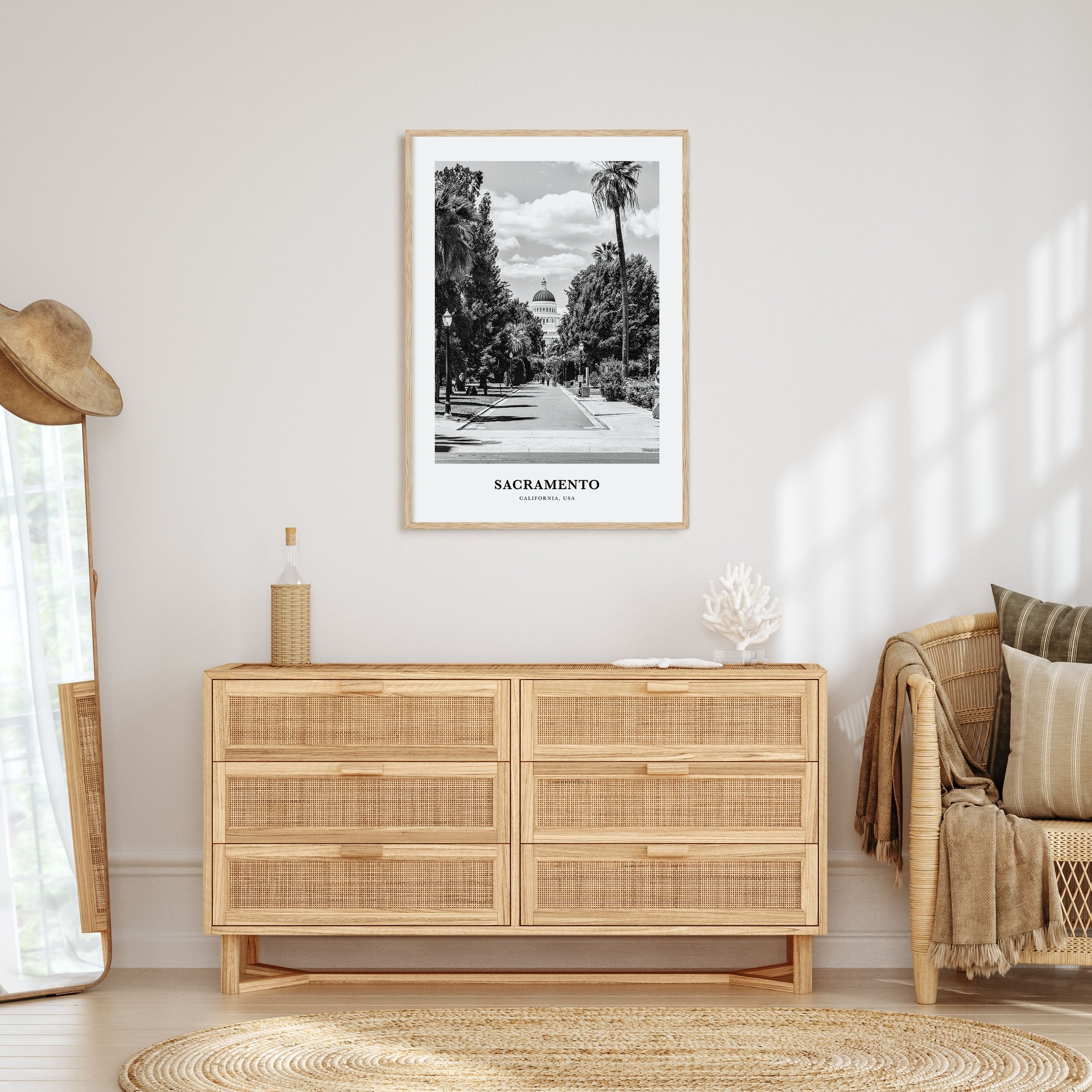 Sacramento Portrait B&W No 2 Poster