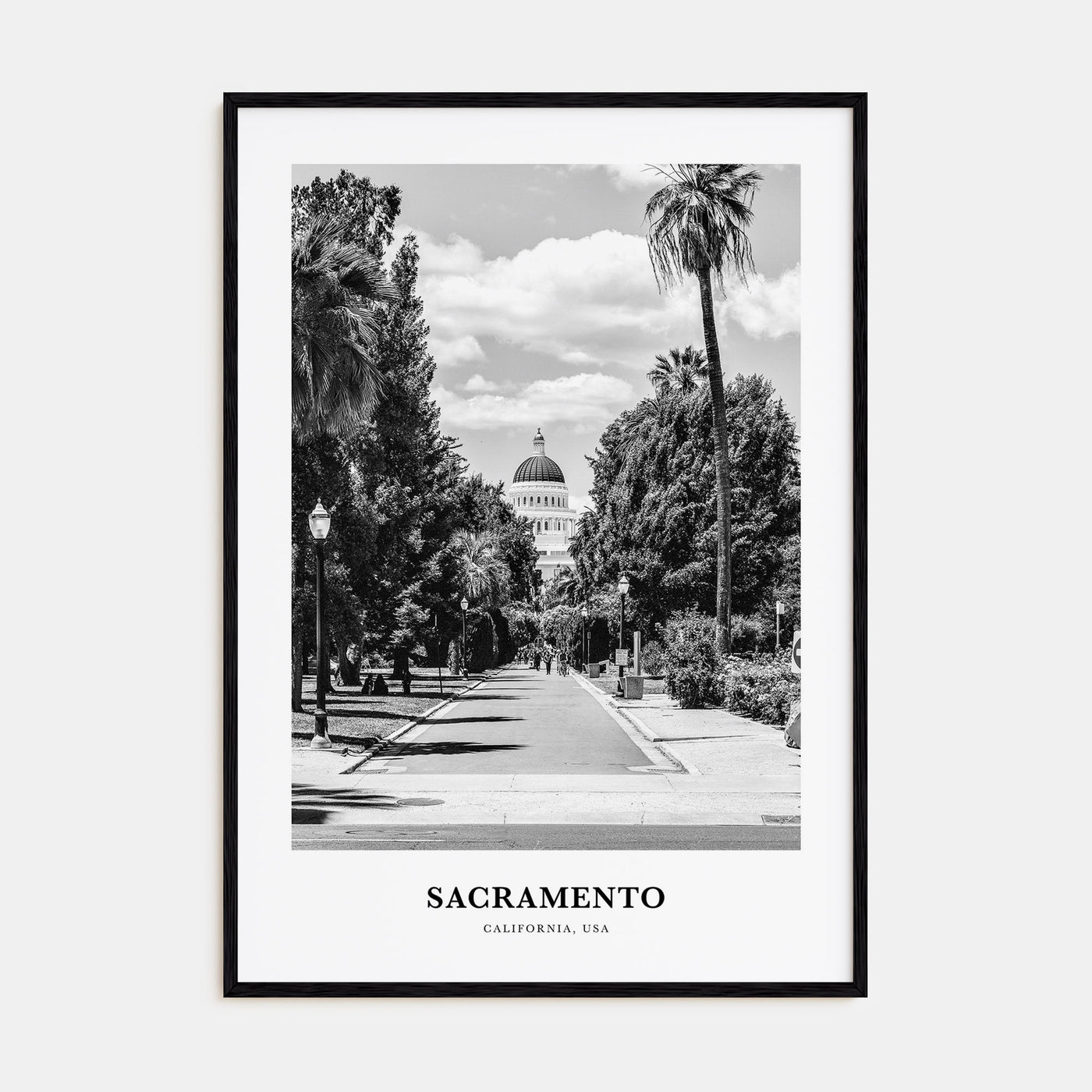 Sacramento Portrait B&W No 2 Poster