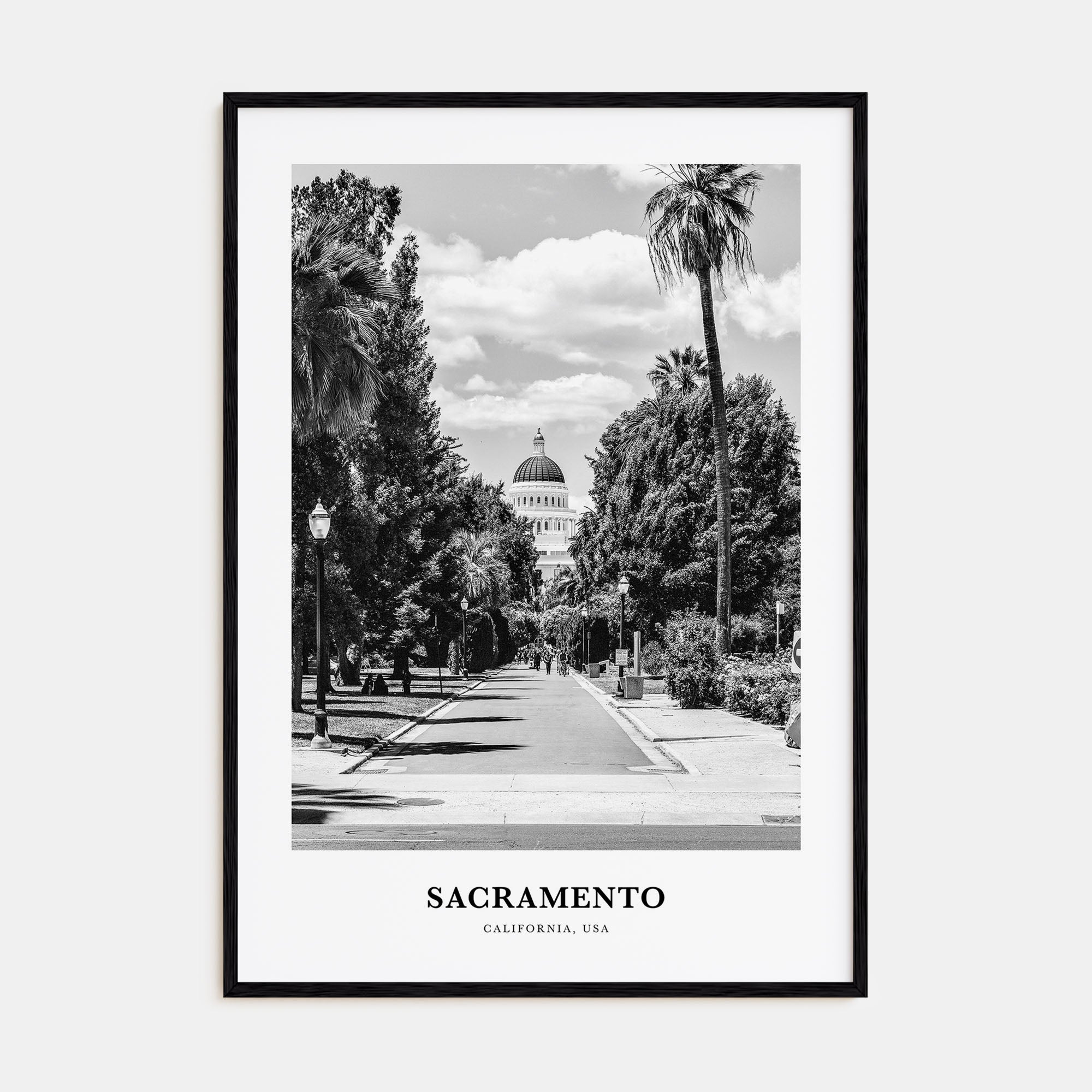 Sacramento Portrait B&W No 2 Poster