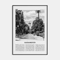 Sacramento Travel B&W No 1 Poster