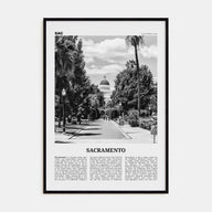 Sacramento Travel B&W No 1 Poster