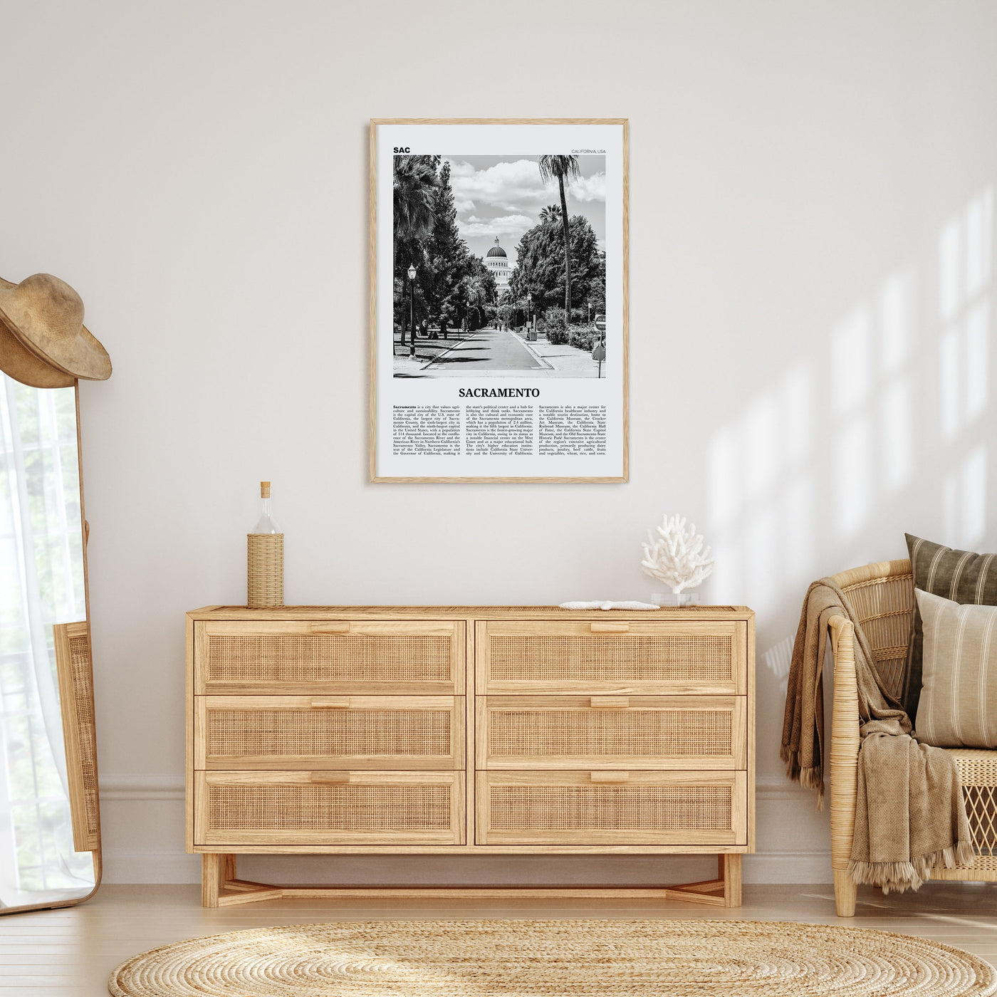Sacramento Travel B&W No 1 Poster