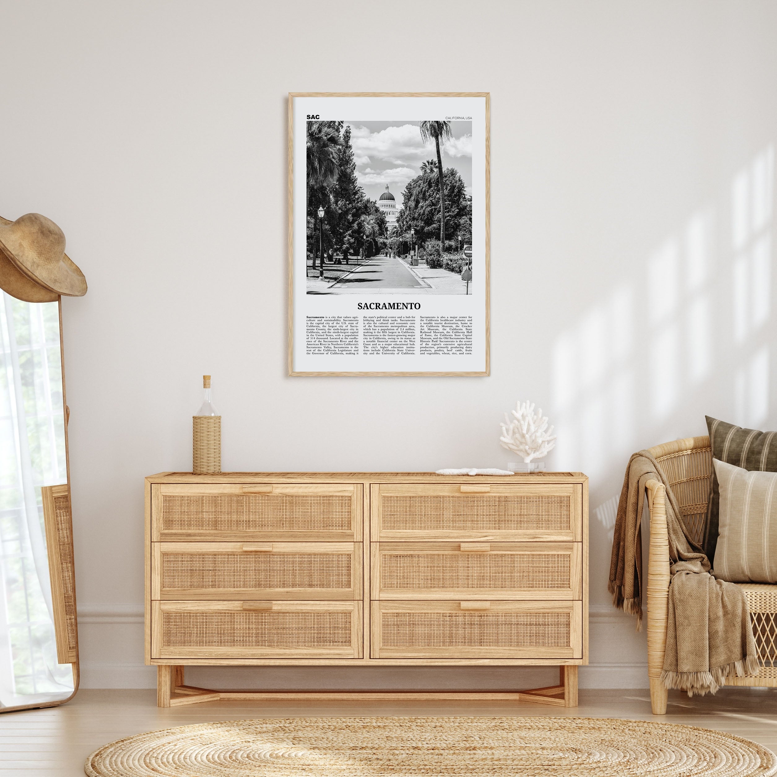 Sacramento Travel B&W No 1 Poster