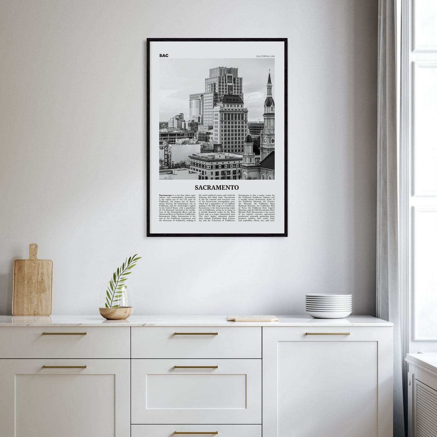 Sacramento Travel B&W No 2 Poster