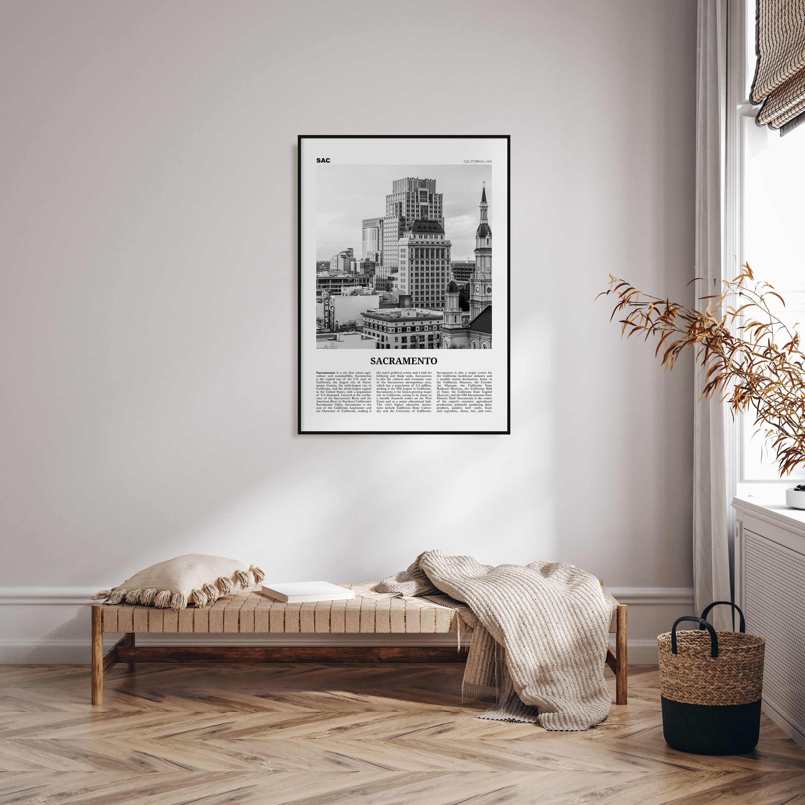 Sacramento Travel B&W No 2 Poster