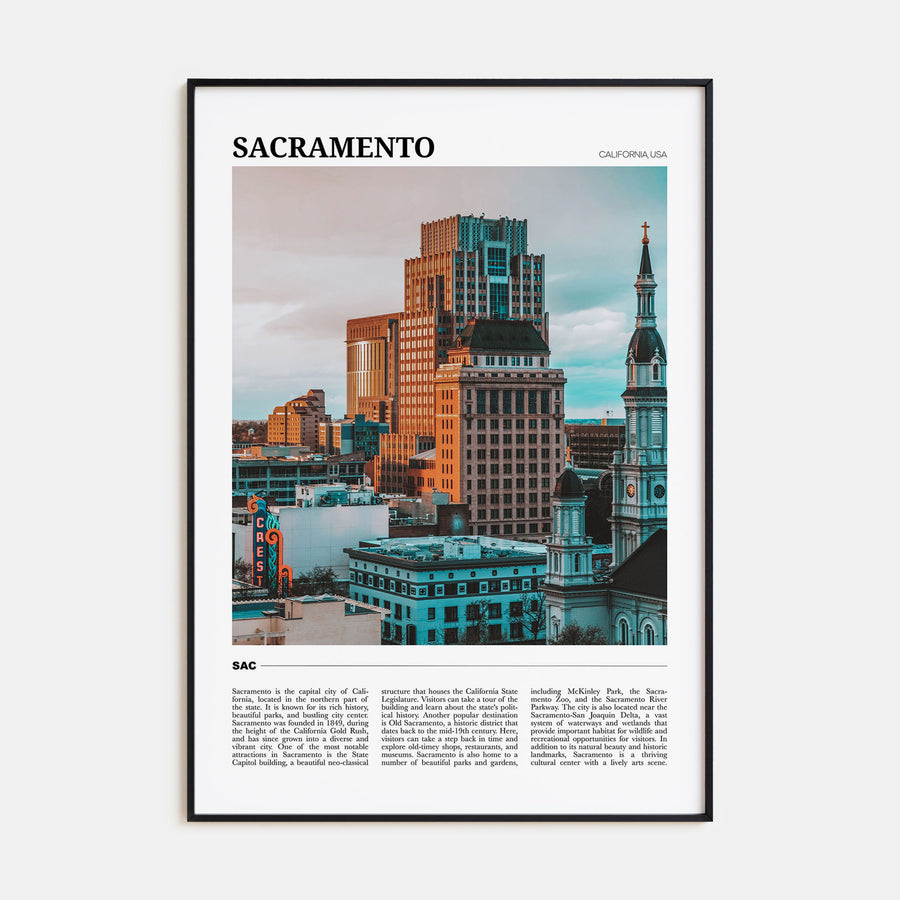 Sacramento Travel Color Poster