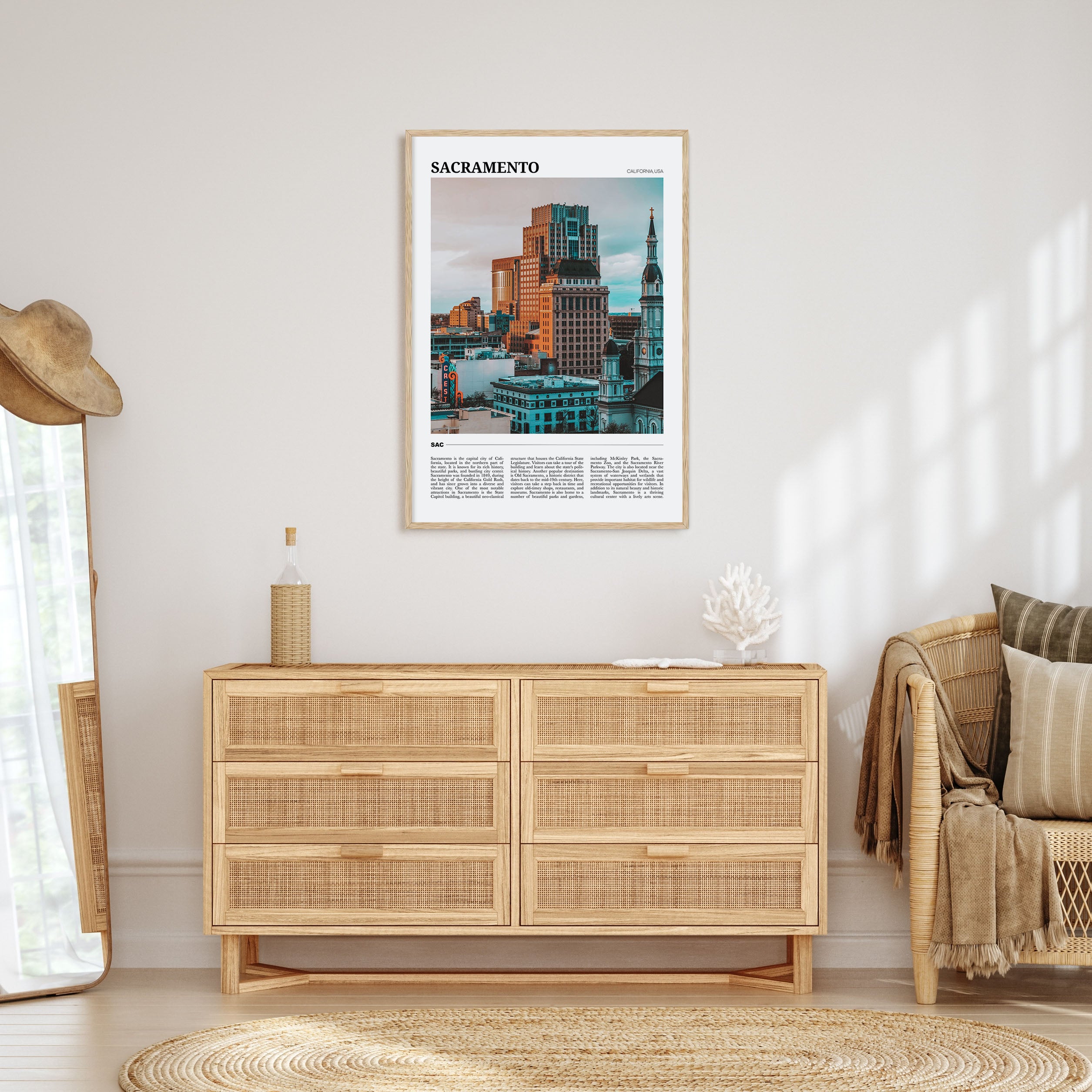 Sacramento Travel Color Poster