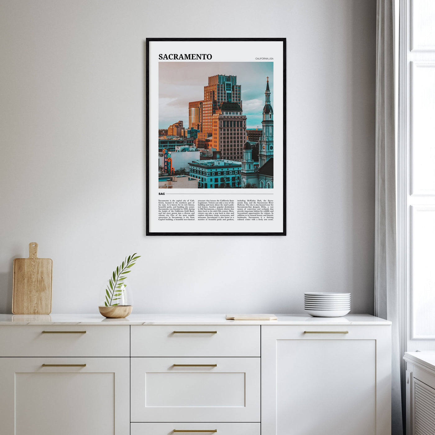 Sacramento Travel Color Poster