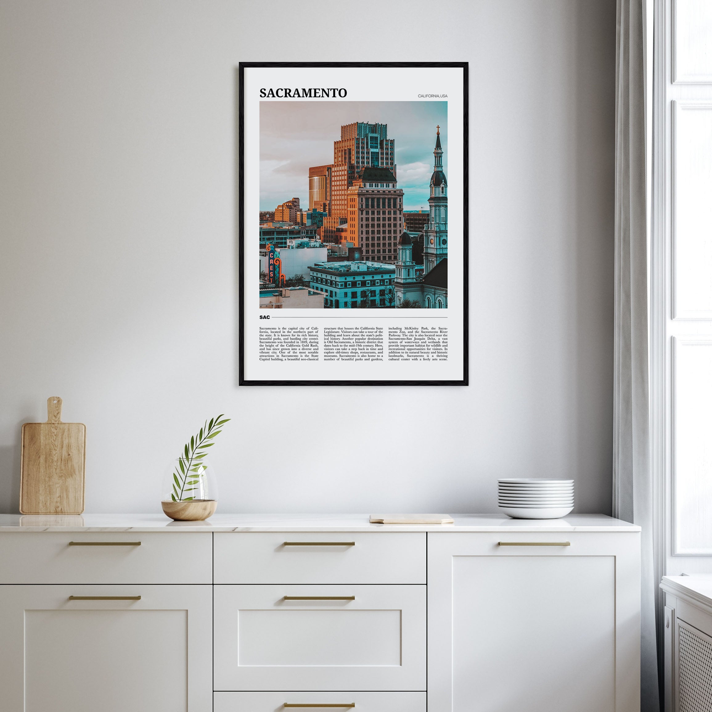 Sacramento Travel Color Poster