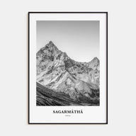 Sagarmāthā National Park Portrait B&W Poster