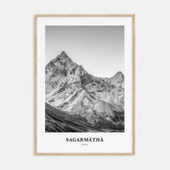 Sagarmāthā National Park Portrait B&W Poster
