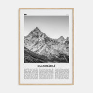 Sagarmāthā National Park Travel B&W Poster