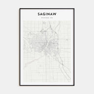 Saginaw Map Portrait Poster